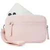 Em estoque Pulseira Carteira Transfronteiriça Nova para Mulheres Carteira de Nylon Acolchoada com 3 Zíperes Acomoda Bolsa para Cartão de Viagem