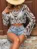 Roupas de proteção solar europeias e americanas transfronteiriças, nova moda feminina de verão, cardigã de tricô fino com acabamento em renda para praia, férias à beira-mar