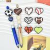Directo de Fábrica Serie Deportiva Bolígrafo de Cuentas Accesorios de Goma Suave Bolígrafo de Cuentas de Dibujos Animados DIY Cuentas Sueltas en stock