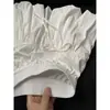 Saia Flor Botão Laço Design Nicho Feminina Pequena Cintura Alta Combina com Tudo Emagrecimento A-line Rodada Curta