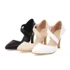 Sandalias de correa oblicua, punta cerrada, tacones de aguja, tallas 32-46, zapatos de comercio exterior