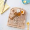 Tabla de desayuno de madera de haya, bambú y caucho, tabla para taza de huevo, tabla de tallado, tabla de cortar, tabla cuadrada redonda de madera para uso doméstico y para suplementos alimenticios infantiles
