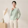 Suéter Nuevo de Lana Otoño e Invierno para Mujer Cuello Redondo Manga Larga Tejido de Punto Holgado Cárdigan Color Sólido Para Ir al Trabajo Borde Enrollado Capa Interior Chaqueta Exterior
