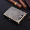Caja de Cigarrillos Multifuncional Guipai Gp9029 Bronce con Encendedor, una Caja de Doble Uso Firma Grabada Personalizada Exclusiva