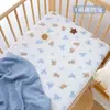 Lençóis de Berço Ajustáveis, Cama Costurada de Algodão, Lençóis para Cama Pequena, Categoria A Grau Materno e Infantil Especial para Berçário Capa de Colchão