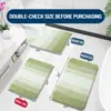 Juego de alfombrillas de baño de cachemir sintético a rayas degradadas, que incluye una alfombrilla de baño, una alfombrilla para el suelo del baño y una alfombrilla de entrada, todas ellas absorbentes, antideslizantes, resistentes a las manchas y fáciles de limpiar