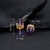 Prata 925 Banhada a Ouro Inlaid Piezoelétrico Ametista Dinheiro Pixiu Acessórios Feito à Mão DIY Joias Série Cristal Contas Espaçadoras