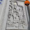 Fabricantes Fazem Pedra Cênica de Paisagismo de Jardim ao Ar Livre Relevo Mármore Branco Figuras de Mármore Branco Alto Relevo Parede de Paisagem
