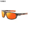 Nuevas Gafas de Sol Polarizadas Estilo Europeo y Americano para Ciclismo para Hombres y Mujeres, Montura Cuadrada Camuflaje Gafas Coloridas, Gafas de Sol de Moda para Pesca al Aire Libre