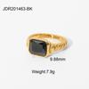 Anel Zircônia de Aço Inoxidável Jieding Banhado a Ouro 18K Anel Ins Par de Joias para Mulheres Anéis Europeus e Americanos Venda Quente Transfronteiriça