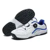 Zapatos de golf para parejas, para hombre y mujer, con botones giratorios, zapatos de golf profesionales, zapatos deportivos en blanco, azul, platino y negro