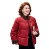Chaqueta Abrigo de Algodón de Moda Más Vendida para Mujer de Mediana Edad y Anciana Ropa de Algodón Corta Engrosada Ropa de Invierno Chaqueta de Algodón Elegante para Señora Mayor