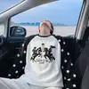 Camiseta Versátil de Manga Larga con Estampado Literario de Moda Primavera Otoño 2026 Nueva Camiseta Base para Hombre Más Vendida Blanca Ropa Interior de Moda
