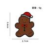 Desenho animado fofo urso de natal broche presente de feriado de natal liga gota óleo chapéu de natal emblema bolsa pingente