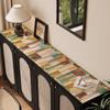 Tapete de aparador de cuero de lujo ligero estilo americano retro, sin lavado, impermeable y a prueba de aceite, tapete de mesa, tapete de protección para mueble de TV y escritorio