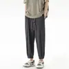 Transfronterizo 26 Verano Nuevo Estilo Japonés Tela de Seda Helada Casual de Moda Pantalones para Hombre Moda Holgados Talla Grande Pantalones Cortos para Hombre