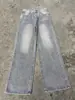 Jeans Anchos de Estilo Retro Americano para Mujer de Comercio Exterior, Novedad Verano 2025, Cintura Alta, Efecto Adelgazante, Pantalones Sueltos Caídos de Pierna Ancha para Mujer