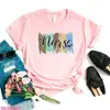 Camiseta Divertida para Mujer con Estampado de Letras de Enfermera Leopardo ECG Heal Lov