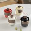 Crema Ning Xuan Estilo Portátil Taza Express Equipo de Té para Acampar al Aire Libre Set de Té de Viaje Tetera Regalo para Reunión Anual