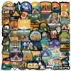 50 Pegatinas de Camping, Paisajes de Viaje al Aire Libre, Funda para Teléfono Móvil, Decoración de Equipaje, Pegatinas Impermeables Disponibles para Venta al por Mayor