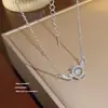 Diseño de moda sentido acero de titanio collar mujeres no se desvanece red popular cadena de clavícula temperamento lujo ligero nicho collar joyería al por mayor