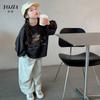 Camiseta para Niña Yojia Primavera y Otoño 2024 Nueva Dibujos Animados Holgada Niña Pequeña Ropa de Manga Larga Tops de Otoño para Niños