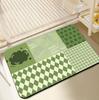 Tapete de Chão de Terra de Diatomáceas com Padrão Simples Pied-de-Poule para Banheiro de Casa, Entrada, Tapete de Entrada Absorvente de Água e Antiderrapante