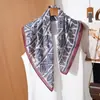 Pañuelo Cuadrado de Doble Cara Bicolor con Patrón de Espiga 65 para Mujer, Estilo Retro Francés Sencillo, Accesorio Elegante, Pequeño Pañuelo de Cuello de Moda