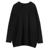 Outono e Inverno 2026 Novas Malhas Femininas de Cashmere Gola Redonda Tricô Solto Suéter Tricô Preguiçoso Pulôver