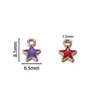Colgantes de Estrella Coloridos en Colores Macaron, Dijes de Estrella de Cinco Puntas Esmaltados, Accesorios Hechos a Mano para Pulseras y Collares DIY