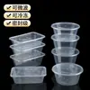 Marmitas descartáveis espessas com tampas, resistentes ao calor, adequadas para viagem, caixa inteira no atacado, retangular, para uso doméstico