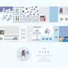 Cinta Patchwork de Piel de Vaca Blanco Crepúsculo Temporadas Soñadoras Material Versátil Sencillo para Diario Decoración de Regalo DIY Disponible para Envío