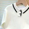 Nuevo suéter de otoño con cuello polo para niños, elegante y versátil, top de punto para niños y niñas, top de bebé moderno y cálido