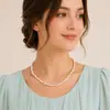 Moda europeia e americana personalizada pérola amor frisado colar de jóias das mulheres cadeia de acessórios transfronteiriços fornecimento por atacado