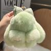 Lindo Moño de Pelo de Conejo Rex Real Llavero Colgante de Conejito para Coche Muñeco de Peluche Colgante para Mochila Escolar