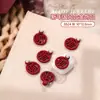 Año Nuevo Rojo Lunares Lazo Arte de Uñas Joyería Rojo Chino Carácter de Bendición Lingote Propicio Deseoso Accesorios de Uña Portátiles