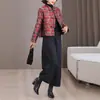Elegante Chaqueta Casual de Seda Jacquard Roja para Mujer, Nuevo Abrigo de Manga Larga Estilo Chino para Madres de Mediana Edad