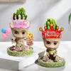 Suculentas, Cactos, Plantas Pequenas em Vasos, Cacto Groot, Decorações de Mesa no Escritório, Plantas Verdes Fáceis de Cultivar para Pessoas Preguiçosas