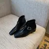 Recién llegado: Botas para Mujer que Aumentan la Altura 5CM, Nuevas Botines de Tobillo Cuadrados Estilo Europeo y Americano Primavera Temprana 2026, Botas de Moda Adelgazantes