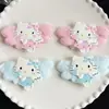 Nuevos Accesorios de Alas de Peluche del Gato Kt Azul y Rosa para Otoño e Invierno Materiales Hechos a Mano DIY Pasador Tocado Decoración para Funda de Teléfono Móvil