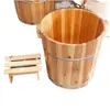 Precio de fábrica cubo para baño de pies de abeto cuenco para baño de pies sólido de madera para el hogar cuenco para baño de pies cubo para baño de pies barril de madera