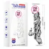 Manga de Diente de Lobo de Cristal Dragón Volador Elefante Volador Control Remoto Inalámbrico Manga Vestible Manga de Vibración Extendida para Uso de Placer Adulto