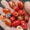 Sardónice Rojo Cuentas de Arroz Jade Cuentas Sueltas Calcedonia Rojo Rosa Lelizilutong Accesorios para Joyería DIY Cuentas Hechas a Mano