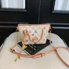 Bolso Cubo Versátil Estampado Retro Transfronterizo para Mujer 2026 Nuevo Estilo Bolso de Mano Simple Casual Bolso de Hombro Cruzado Texturizado