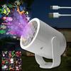 Luces de Navidad nuevas transfronterizas de Amazon USB Copo de nieve navideño Halloween 16 patrones decoración una generación de cabello