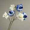 Ramo de rosas artificiales de 3 cabezas, ideal para decoración de bodas, materiales para manualidades, flores artificiales para paisajismo, adornos decorativos, venta al por mayor