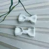 Gravata Borboleta de Fita com Borda Prateada Acessório DIY Cor Sólida Acessório de Decoração de Presente Estilo Luxo Leve Estampagem Dourada