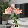 Sensación 3D Simulada Lirio de Sol Boda Decoración del Hogar Diseño Lirio de 3 Cabezas Adornos de Flores Falsas Transfronterizas Venta al por Mayor