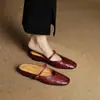 Sandálias de salto plataforma femininas de verão, sandálias slip-on versáteis, sapatos femininos de bico redondo tamanho grande, sandálias de bico fechado, sapatos de couro