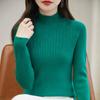 Camisola Gola Alta Feminina de Camada Base para Outono e Inverno, Andy Veludo Ajuste Slim Transfronteiriça